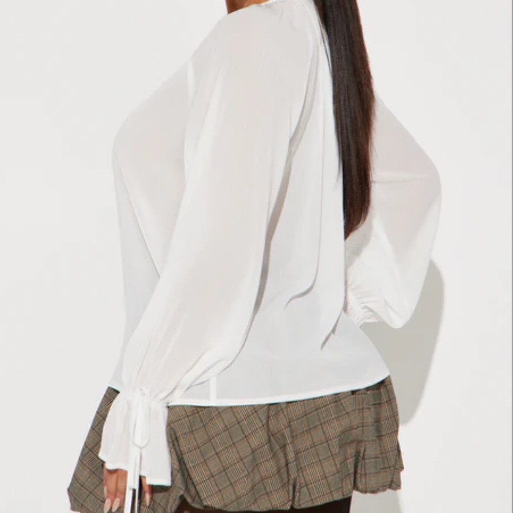Fashion Nova | Cressida Ruffle Top - Ivory - Picture 2 of 3